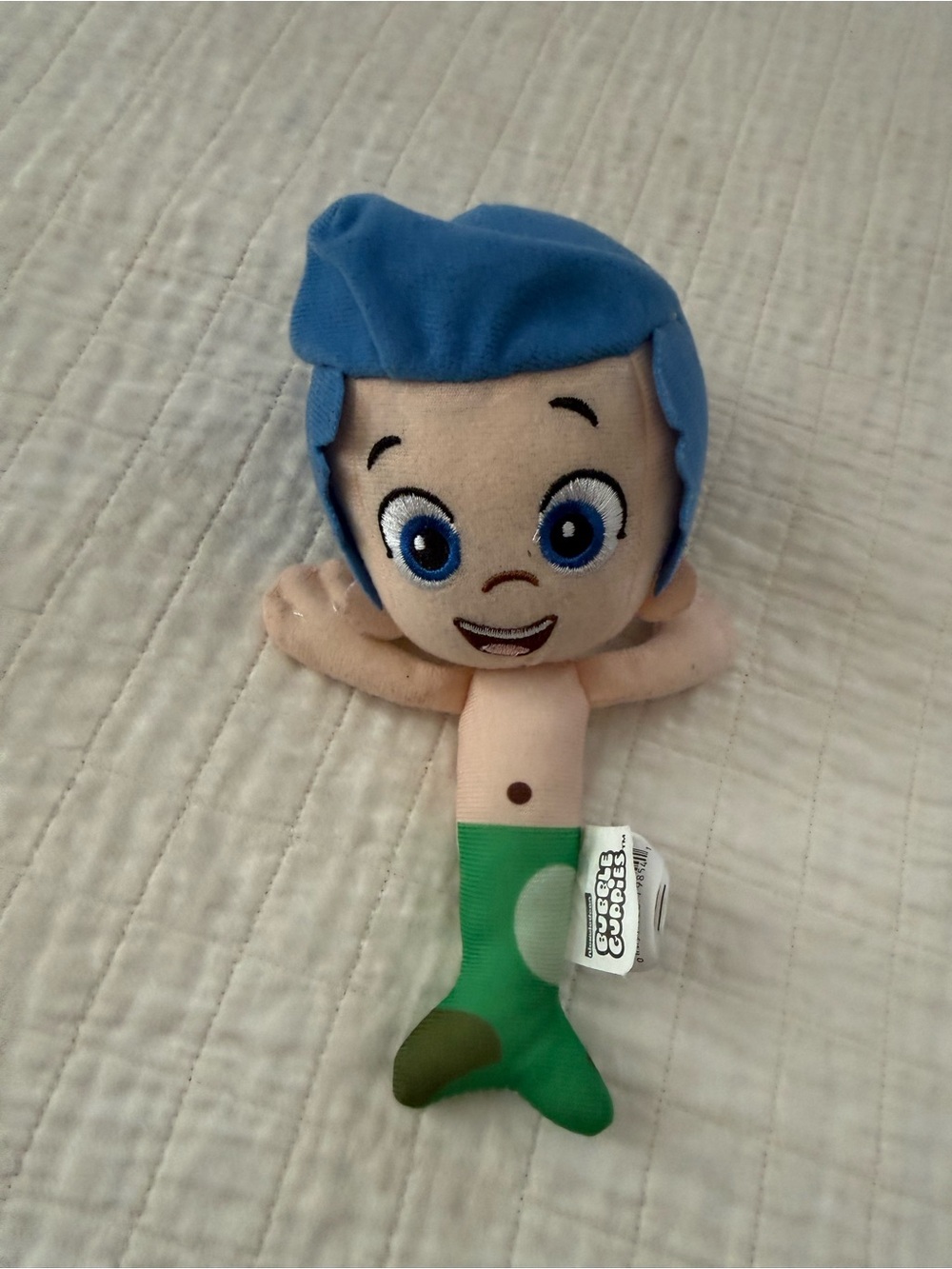Nickelodeon Bubble Guppies Gil Plush Toy - Blue Hair, Green Tail